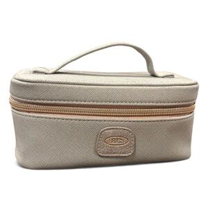 Brics Qatar Airways Travel Makeup Case Grey Rose Gold Cosmetic Pouch Toiletry